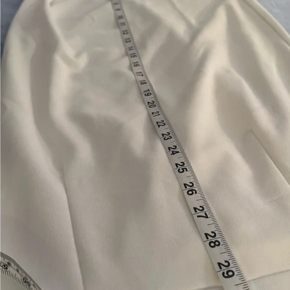 PrettyGarden Cream Asymmetrical Wrap Pencil Skirt Women’s Small NWT Midi - Picture 5 of 12